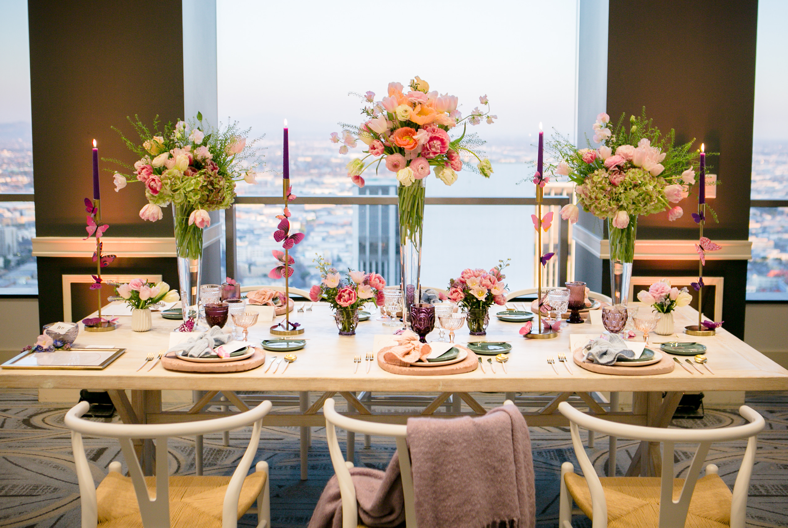 spring table design for City Club Los Angeles